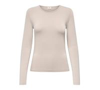 JDY Camiseta Ajustada de Manga Larga Cuello Redondo Elegante Esencial, Color:Gris Claro, Talla:M