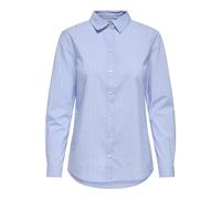 JDY Jdymio L/S Shirt Wvn Noos Blusa, Azul (Cashmere Blue Stripes: Cloud Dancer), 44 Mujer