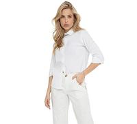 JDY Jdymio L/S Shirt Wvn Noos Blusa, Blanco (White White), 44 Mujer