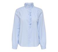 JdY Jdymio Mio L/S Frill Shirt Wvn, Color Azul, S Mujeres