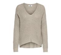 JDY Jdynew Megan L/S Jersey KNT Noos de Punto para Mujer, Cemento/Detalle: W. Capa Negra, L