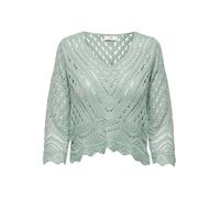JDY Jdynew Sun 3/4 Cropped Pullover Knt Noos Camisa Crochet con Cuello en V Mujer (Pack de 1)