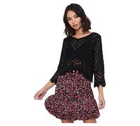 JdY JDYNEW Sun 3/4 Cropped Pullover KNT Noos Strickpulover, Black, XL para Mujer