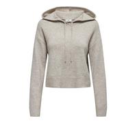 JDY JDYRUE Life L/S Short Hood PUL KNT NOOS - Jersey para mujer, Chateau Gray, M