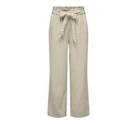 JdY Say MW Linen Belt Pant Wvn Noos Pantalones de Lino, Oatmeal/Detalle: Melange, 42 para Mujer