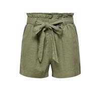 JdY JDYSAY MW Linen Shorts WVN Noos, Pantalones Cortos Mujer, Kalamata,