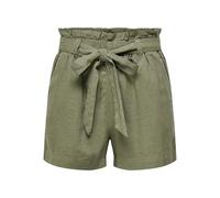 JdY JDYSAY MW Linen Shorts WVN Noos, Pantalones Cortos Mujer, Kalamata,