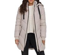 JdY JDYSKYLAR Chaqueta Acolchada con Capucha para Mujer, OTW Noos, Gris castaño/Detalle: Negro, XL, Chateau Gray/Detail:Black, XL