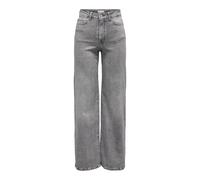 JDY Jeans Recto Pantalon Vaquero con Botonadura y Elasticidad, Color:Gris, Talla:XL / 32L, Largo de la Pierna:L32