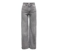 JDY Jeans Recto Pantalon Vaquero con Botonadura y Elasticidad, Color:Gris, Talla:XL / 34L, Largo de la Pierna:L34