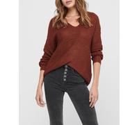 jdy Jersey de mujer de manga larga y cuello ligeramente de pico. Rojo 34 (XS)