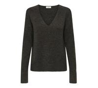 JDY Jersey de mujer de punto con cuello en V, Pastel de chocolate, S