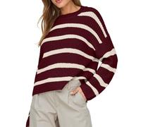 JdY Jersey de Punto KNT Noos para Mujer Jdyjusty L/S, Rojo Oscuro, L