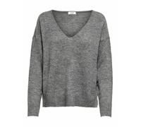 JDY Elanora L/S Cuello en V. Knt Noos Suéter, Gris Oscuro, S para Mujer