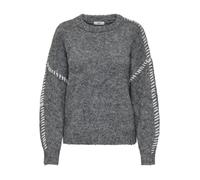 JDY Jersey 'JDYZoey' gris moteado / blanco M gris moteado / blanco