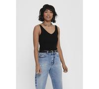 JDY Jersey sin mangas, cuello de pico. Color Negro