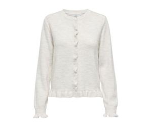 JdY Letty L/S On Frill Cardigan KNT Noos, Cloud Dancer, S