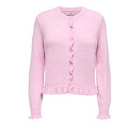 JdY Letty L/S On Frill Cardigan KNT Noos, Rosa Lady, XL