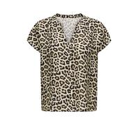 JdY Lion Life S/S Top WVN Noos, Piedra Pumice., 36