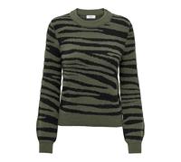 JdY Lorraine Animal L/S Jersey Knt Noos Punto, Kalamata/Detail:Black Zebra Stripes, XL para Mujer