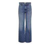 JdY Maya Dnm Noos-Vaqueros de Cintura Alta Anchos, Azul-3, M / 32L para Mujer