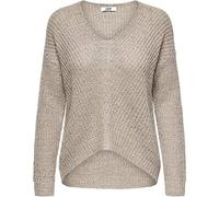 JDY New Megan L/S Jersey Knt Noos Punto, Cement/Detalle: w. Black Ply, M para Mujer