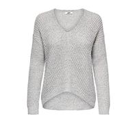Jersey de punto grueso, con cuello de pico Mujer Talla L. Color Blanco