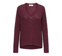 Jdy New Megan L/S Jersey KNT Noos, Rojo Oscuro, L