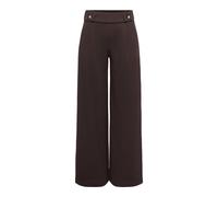 JDY Pantalón ancho, talle alto. Color chocolate