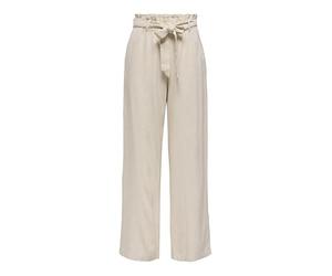JdY Pantalón de Mujer Jdysay MW Linen Belt Pant WVN Noos Holgado, Avena, 34