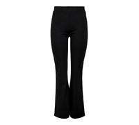 Pantalones Elegantes de Mujer de Tela con Cintura Alta, Culotte Anchos de Negocios Chinos JDYPRETTY., Color:Negro, Talla:XL / 34L, Largo de la Pierna: