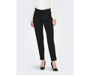 JDY Pantalón slim con volante en la cintura. Color Negro