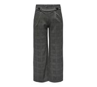 JDY Pantalones de Tela a Cuadros para Mujer Cintura elástica Pantalones Marlene amplios Pantalones Palazzo Elegantes Culotte, Color:Gris-2, Talla:S / 32L, Largo de la Pierna:L32