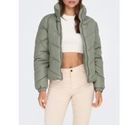 jdy Plumífero de mujer corto con cuello subido.. Verde Agua 38 (M)
