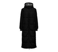 jdy Plumífero de mujer extra largo con capucha. Negro 34 (XS)