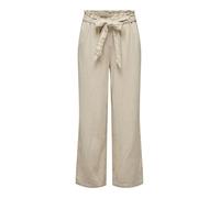 JdY Say MW Linen Belt Pant Wvn Noos Pantalones de Lino, Oatmeal/Detalle: Melange, 46 para Mujer