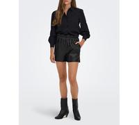 jdy Short de mujer paperbag de polipiel. Negro 40 (L)