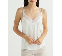 jdy Top de mujer de tirantes y detalles de encaje. Blanco 38