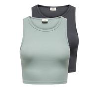 JDY Top de punto 'JDYSofia' gris oscuro / verde claro M gris oscuro / verde claro