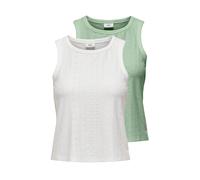 JdY Jdycathinka S/L Cathinka S Neck Top 2-Pack Jrs, Cloud Dancer, (Pack de 2) Mujeres