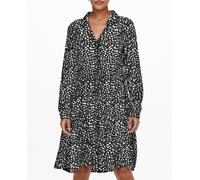 jdy Vestido camisero corto estampado. Negro 34