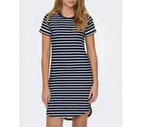 jdy Vestido corto con bajo asimétrico. Azul marino 38 (M)