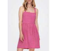 jdy Vestido corto fluido de tirantes gruesos. Fucsia 34 (XS)