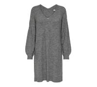 Vestido de Punto de Manga Larga para Mujer, Ajuste Regular, Vestido Midi Tejido, Camiseta con Escote en V, por la Rodilla JDYELANORA, Color:Gris Oscuro, Talla:M