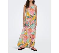 jdy Vestido largo halter de tirantes y volante inferior. Blanco 34/XS