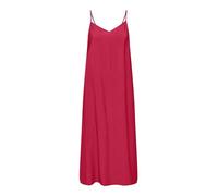 JDY Vestido Mujer Largo Midi Escote en V Tirantes Ajustables Vestido Verano Elegante, Color:Rojo, Talla:XS