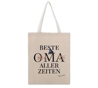 JDYANSHENG Best Grandma of All Time - Bolsa de lona perfecta para picnic al aire libre, fiesta, compras, viajes, asas resistentes, regalo inspirado 38 x 46 cm