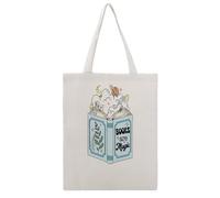 JDYANSHENG Books Are Magic Clouds Stars Planets Moon - Bolsa de lona perfecta para picnic al aire libre, fiesta, compras, viajes, asas resistentes, regalo inspirado 38 x 46 cm
