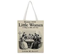 JDYANSHENG Boston 1858 Little Women Or Meg Jo Beth And Amy Louisa M Alcott Bolsa de lona, perfecta para picnic al aire libre, fiesta, compras, viajes, asas resistentes, regalo inspirado 38 x 46 cm