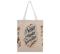 JDYANSHENG El Senor Es Mi Pastor Nada Me Faltara Bolsa de lona, perfecta para picnic al aire libre, fiesta, compras, viajes, ideal para asas resistentes, regalo inspirado 38 x 46 cm